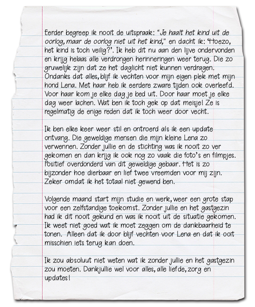 Een dankbare brief van een hulpvrager  Mendoo